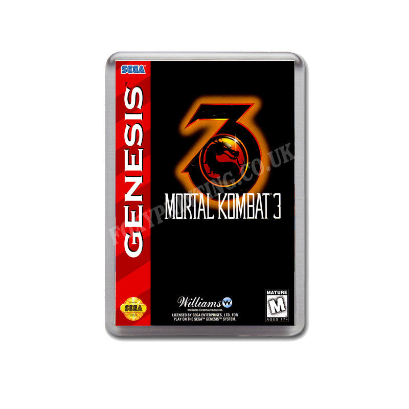 Mortal Kombat 3 Game Style Inspired Sega Megadrive Retro Video Gaming Magnet