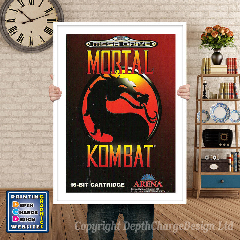 Mortal Kombat Pal - Sega Megadrive Inspired Retro Gaming Poster A4 A3 A2 Or A1
