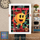 Ms Pacman - Sega Megadrive Inspired Retro Gaming Poster A4 A3 A2 Or A1
