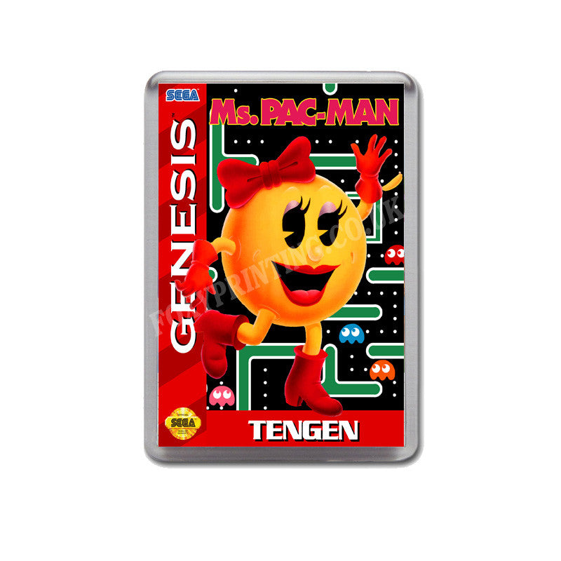 Ms Pacman 2 Game Style Inspired Sega Megadrive Retro Video Gaming Magnet