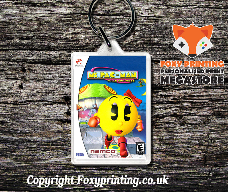 Mspacmanmazemadness 3 - Sega Dreamcast Game Keyring