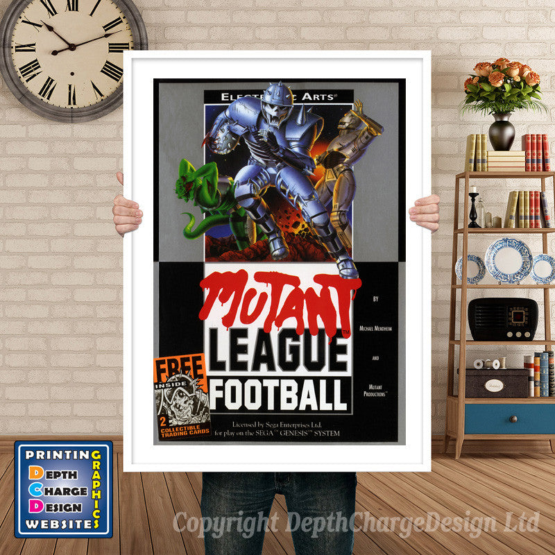 Mutant League Football - Sega Megadrive Inspired Retro Gaming Poster A4 A3 A2 Or A1