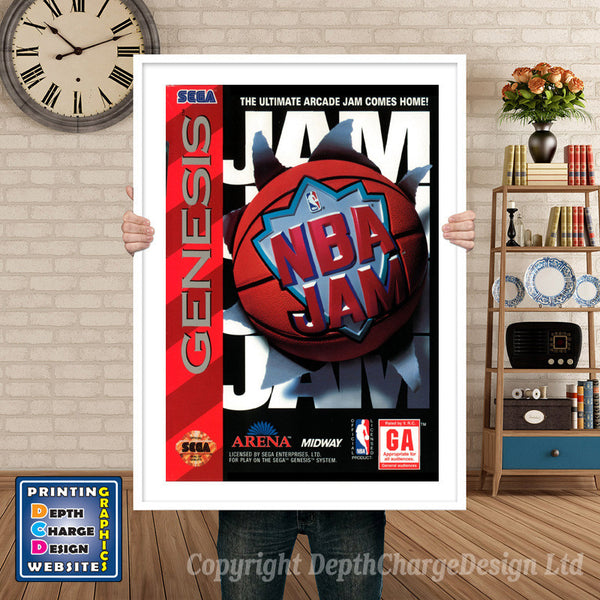 Nba Jam - Sega Megadrive Inspired Retro Gaming Poster