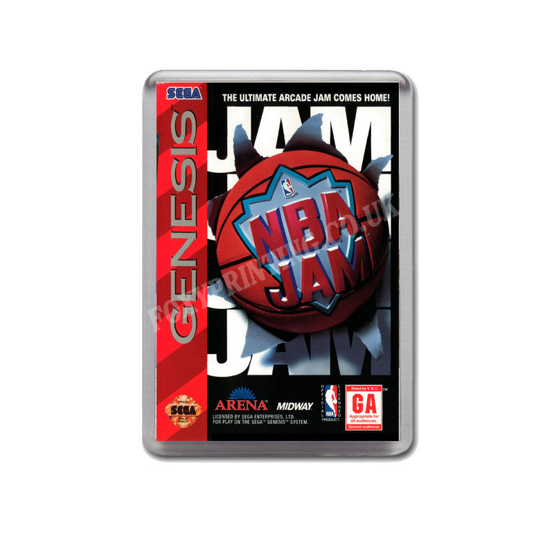 Nba Jam Game Style Inspired Sega Megadrive Retro Video Gaming Magnet