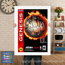 Nba Jamte - Sega Megadrive Inspired Retro Gaming Poster A4 A3 A2 Or A1