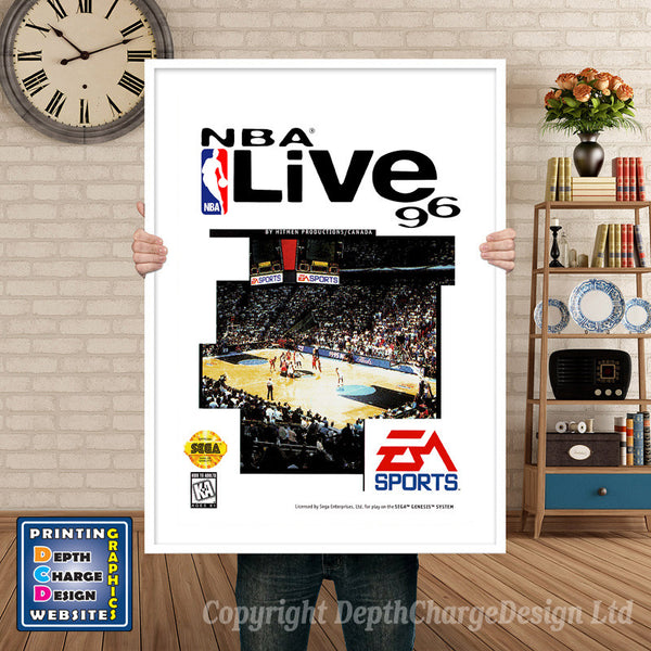 Nba Live 96 - Sega Megadrive Inspired Retro Gaming Poster