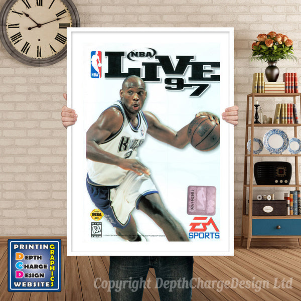Nba Live 97 - Sega Megadrive Inspired Retro Gaming Poster