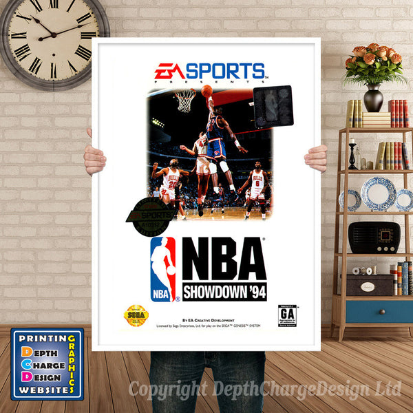 Nba Show Down 94 - Sega Megadrive Inspired Retro Gaming Poster