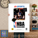 Nba Show Down 94 - Sega Megadrive Inspired Retro Gaming Poster A4 A3 A2 Or A1