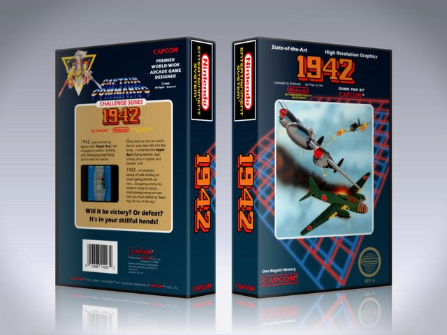 NES 1942 Retail Game Cover To Fit A UGC Style Replacement Game Case – Nintendo NES Case product image 1
