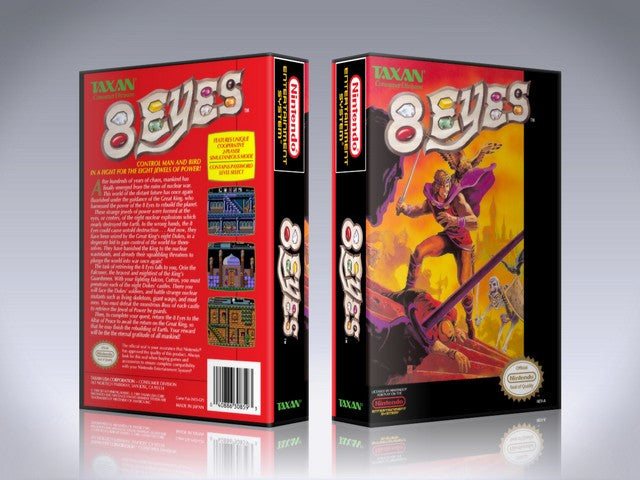 NES 8 Eyes Retail Game Cover To Fit A UGC Style Replacement Game Case – Nintendo NES Case product image 1