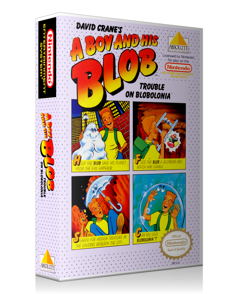 NES A Boy And His Blob Retail Game Cover To Fit A UGC Style Replacement Game Case – Nintendo NES Case product image 1