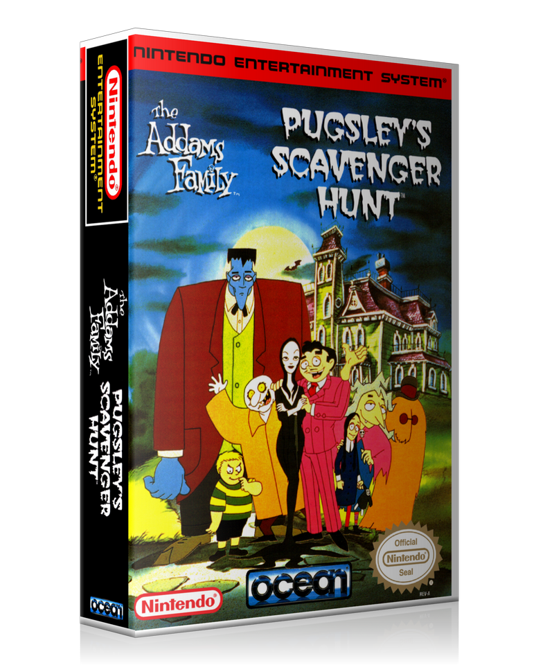 NES The Addams Family Pugsley's Scavenger Hunt Retail Game Cover To Fit A UGC Style – Nintendo NES Case product image 1