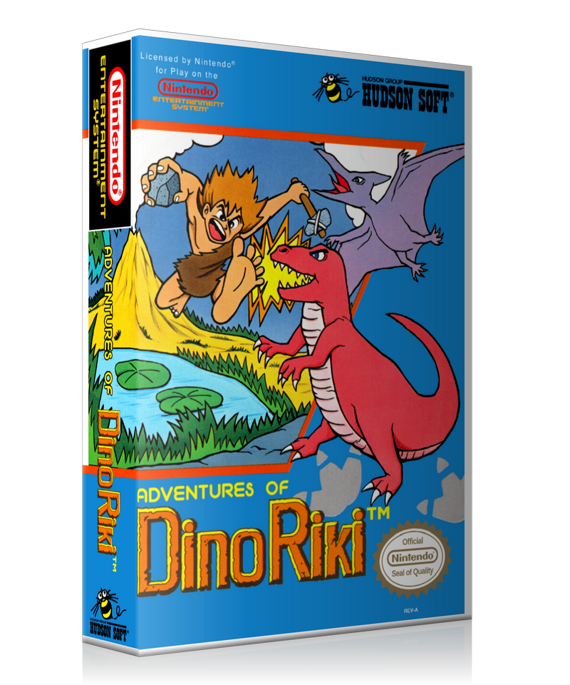 NES Adventures Of Dino Riki Retail Game Cover To Fit A UGC Style Replacement Game Case – Nintendo NES Case product image 1