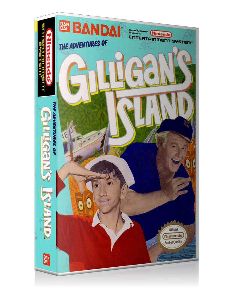 NES Adventures Of Gilligan's Island Retail Game Cover To Fit A UGC Style Replacement Game Case