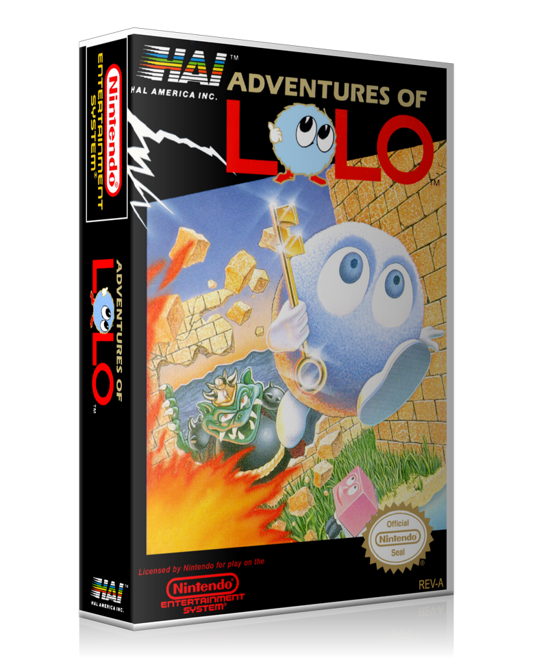 NES Adventures Of Lolo Retail Game Cover To Fit A UGC Style Replacement Game Case – Nintendo NES Case product image 1