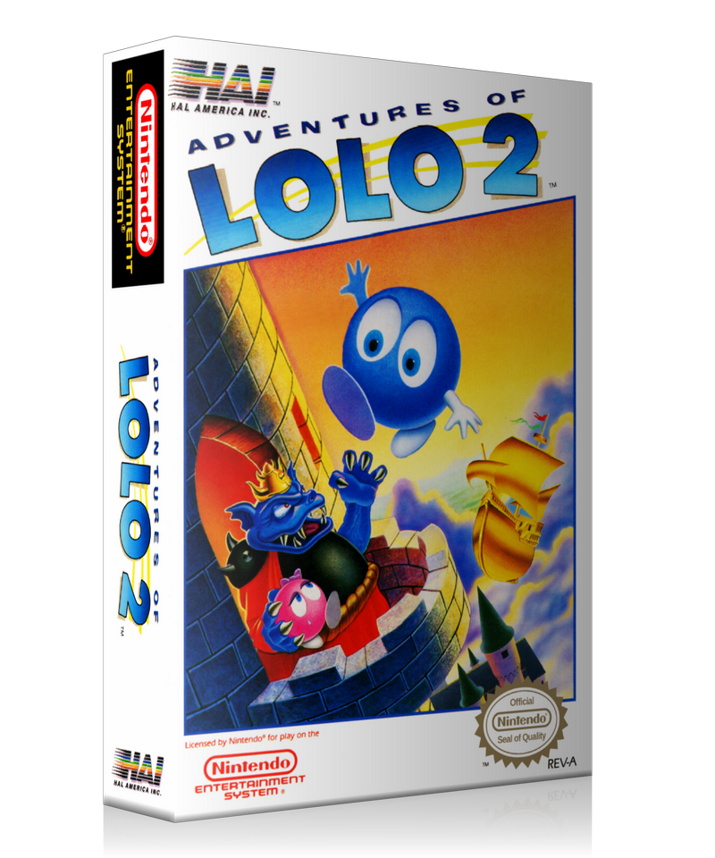 NES Adventures Of Lolo 2 Retail Game Cover To Fit A UGC Style Replacement Game Case – Nintendo NES Case product image 1