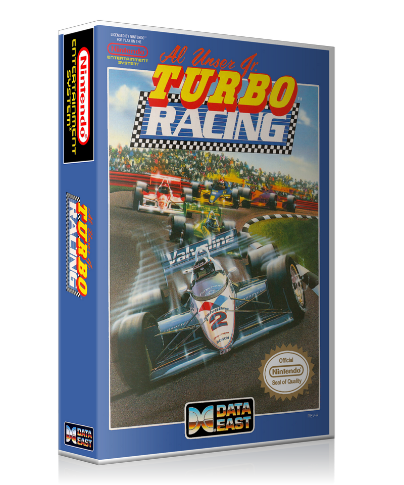 NES Al Unser Jr. Turbo Racing Retail Game Cover To Fit A UGC Style Replacement Game Case