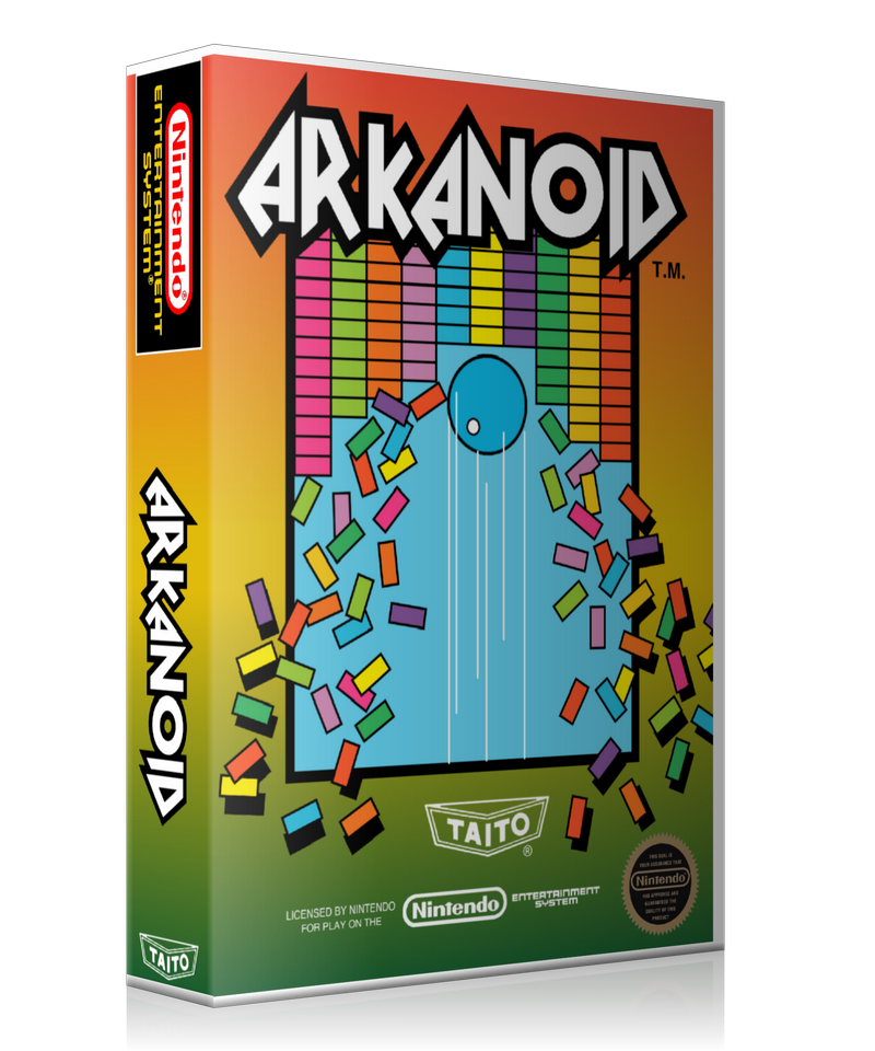 NES Arkanoid Retail Game Cover To Fit A UGC Style Replacement Game Case