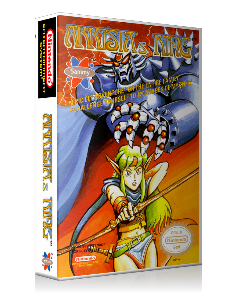 NES Arkista's Ring Retail Game Cover To Fit A UGC Style Replacement Game Case – Nintendo NES Case product image 1