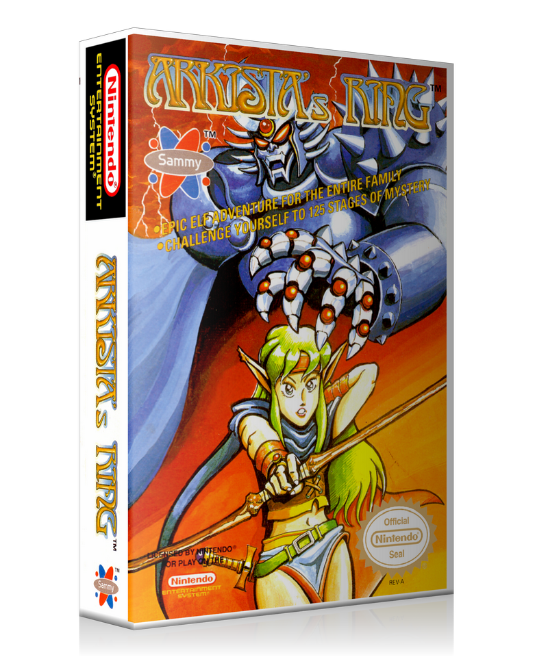 NES Arkista's Ring Retail Game Cover To Fit A UGC Style Replacement Game Case