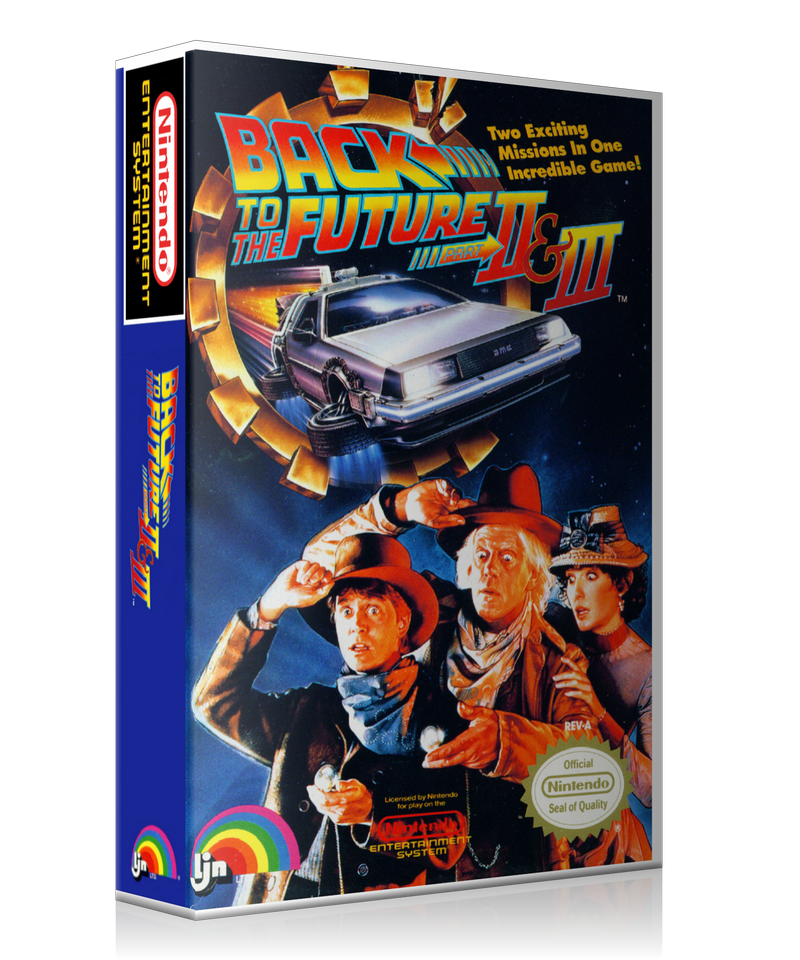 NES Back To The Future Part 2 And 3 Retail Game Cover To Fit A UGC Style Replacement Game Case