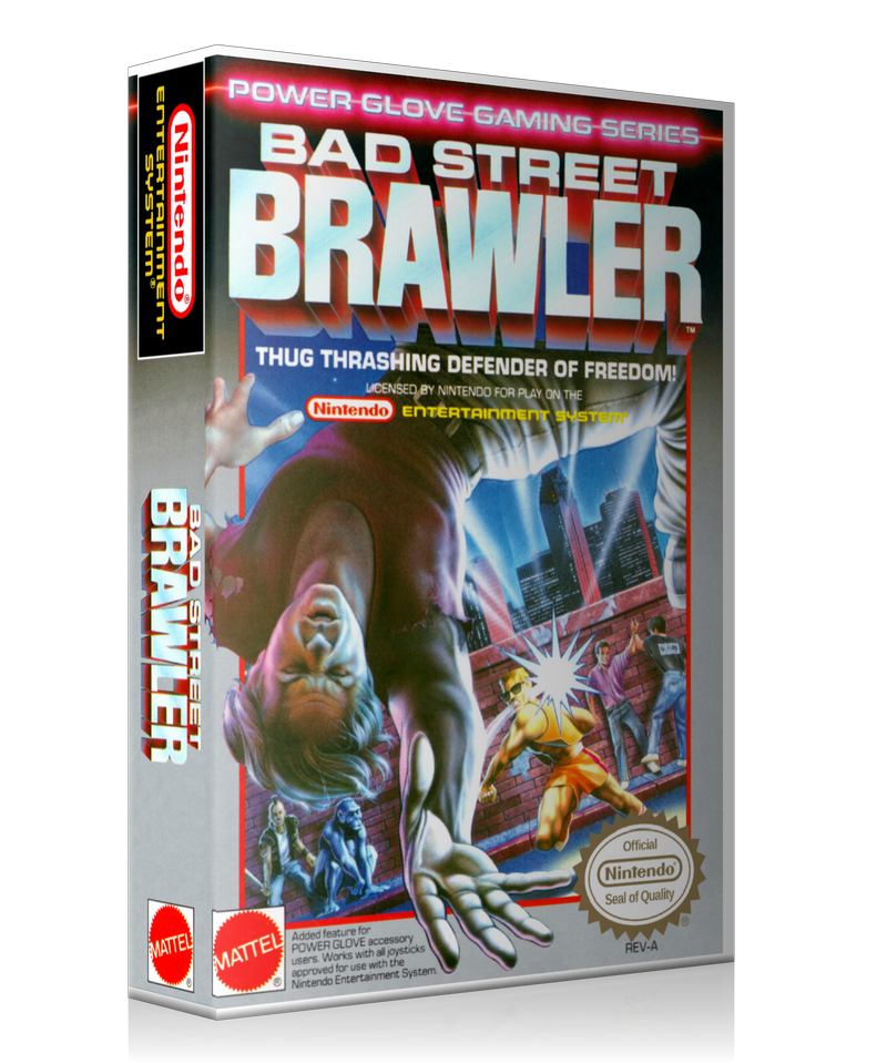 NES Bad Street Brawler Retail Game Cover To Fit A UGC Style Replacement Game Case – Nintendo NES Case product image 1