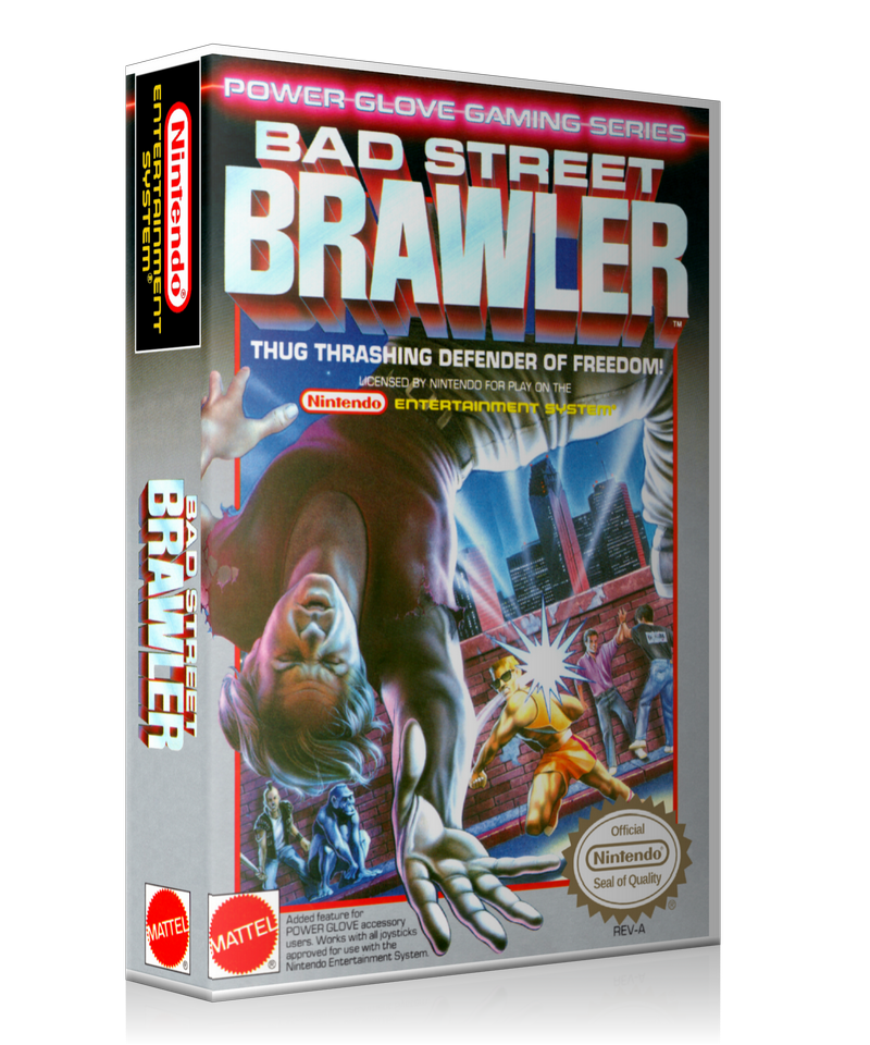 NES Bad Street Brawler Retail Game Cover To Fit A UGC Style Replacement Game Case
