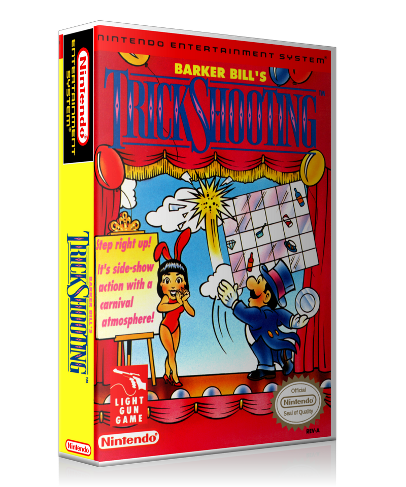 NES Barker Bill's Trick Shooting Retail Game Cover To Fit A UGC Style Replacement Game Case