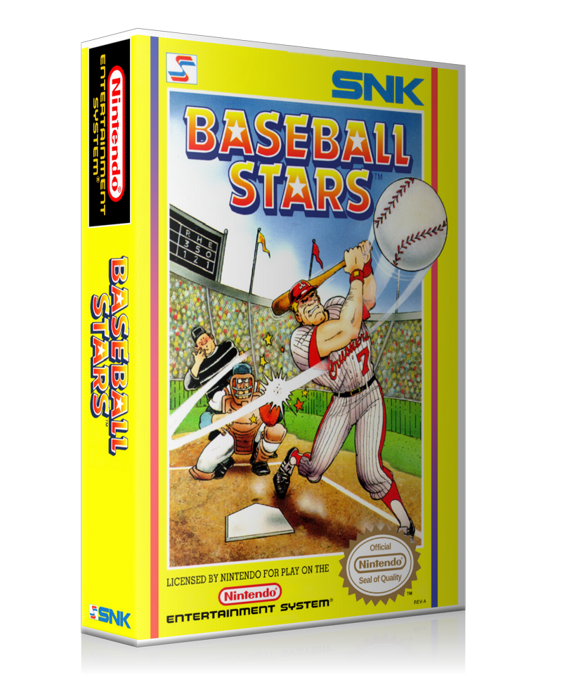 NES Baseball Stars Retail Game Cover To Fit A UGC Style Replacement Game Case