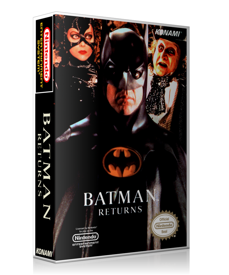 NES Batman Returns Retail Game Cover To Fit A UGC Style Replacement Game Case