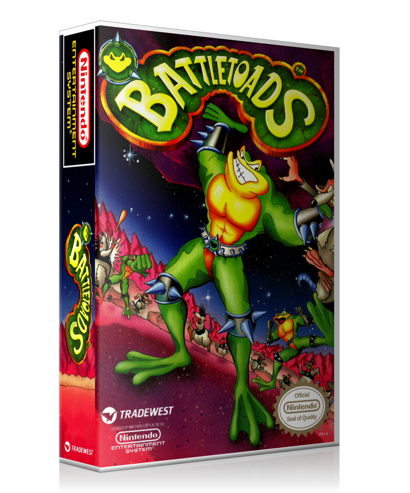 NES Battletoads Retail Game Cover To Fit A UGC Style Replacement Game Case
