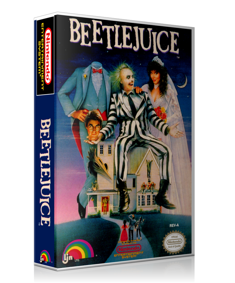 NES Beetlejuice Retail Game Cover To Fit A UGC Style Replacement Game Case