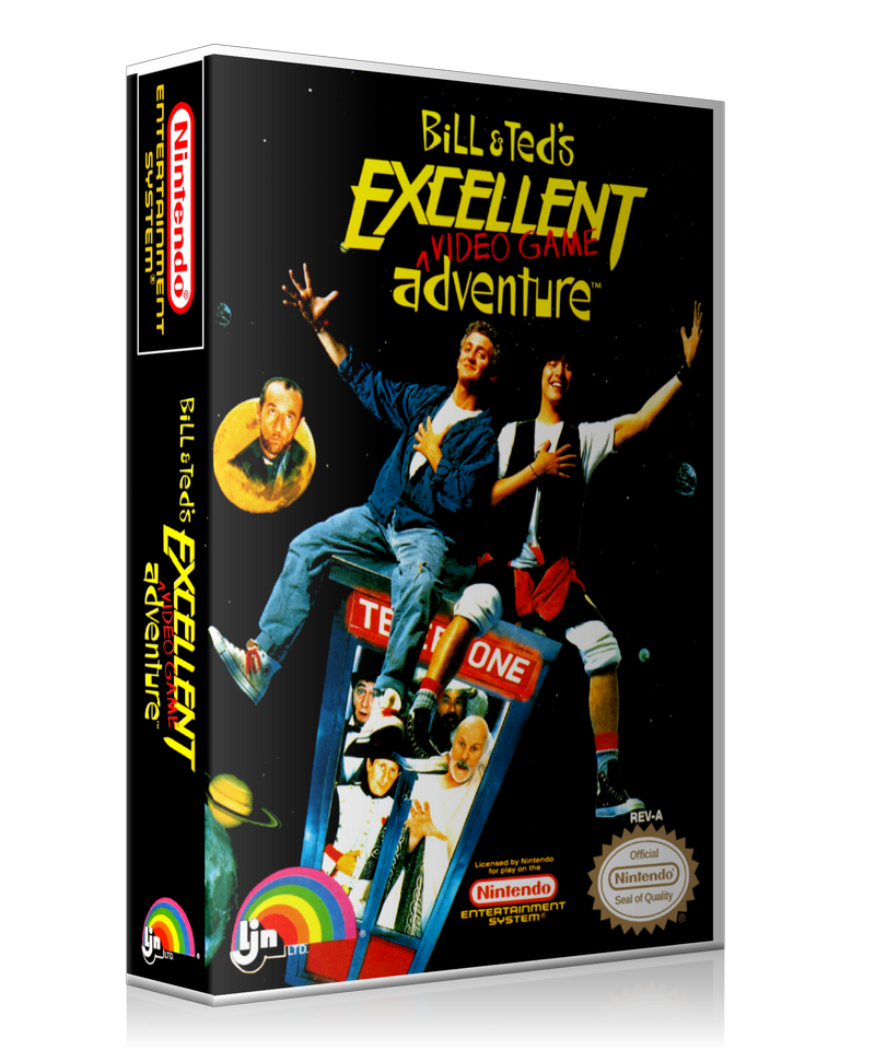 NES Bill And Ted's Excellent Video Game Adventure Retail Game Cover To Fit A UGC Style Replacement Game Case