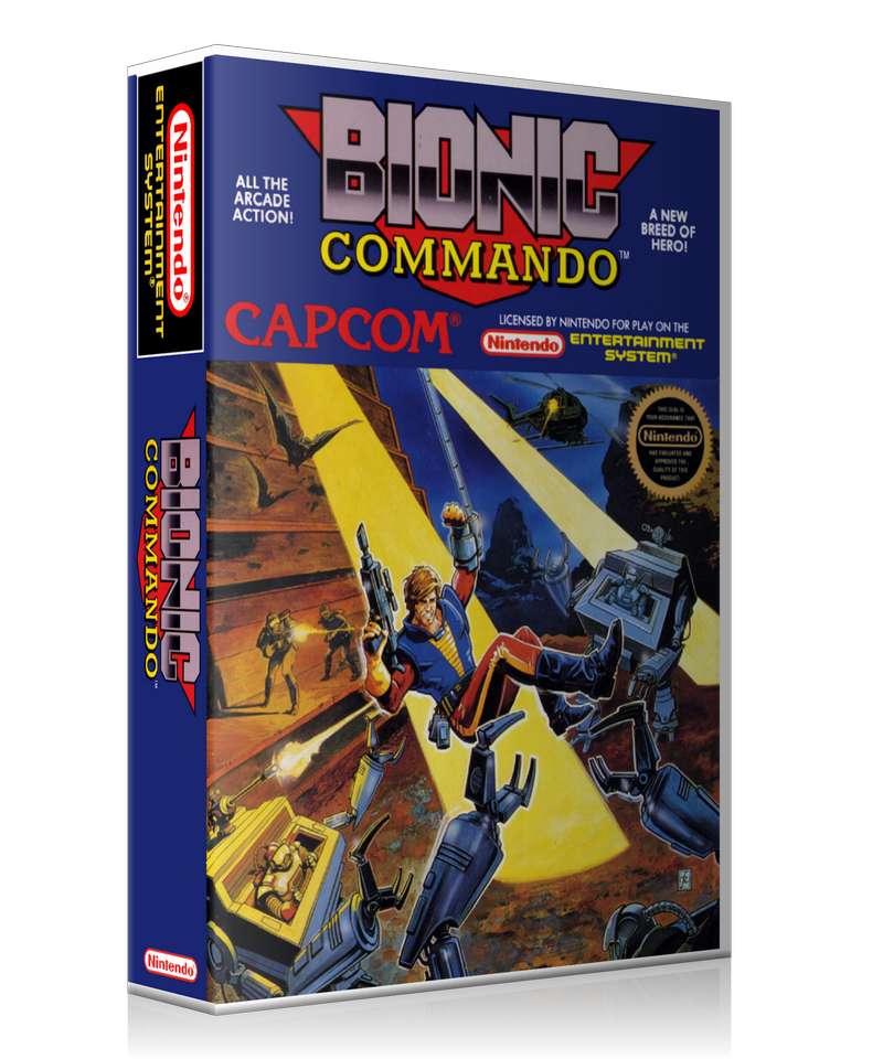 NES Bionic Commando Retail Game Cover To Fit A UGC Style Replacement Game Case