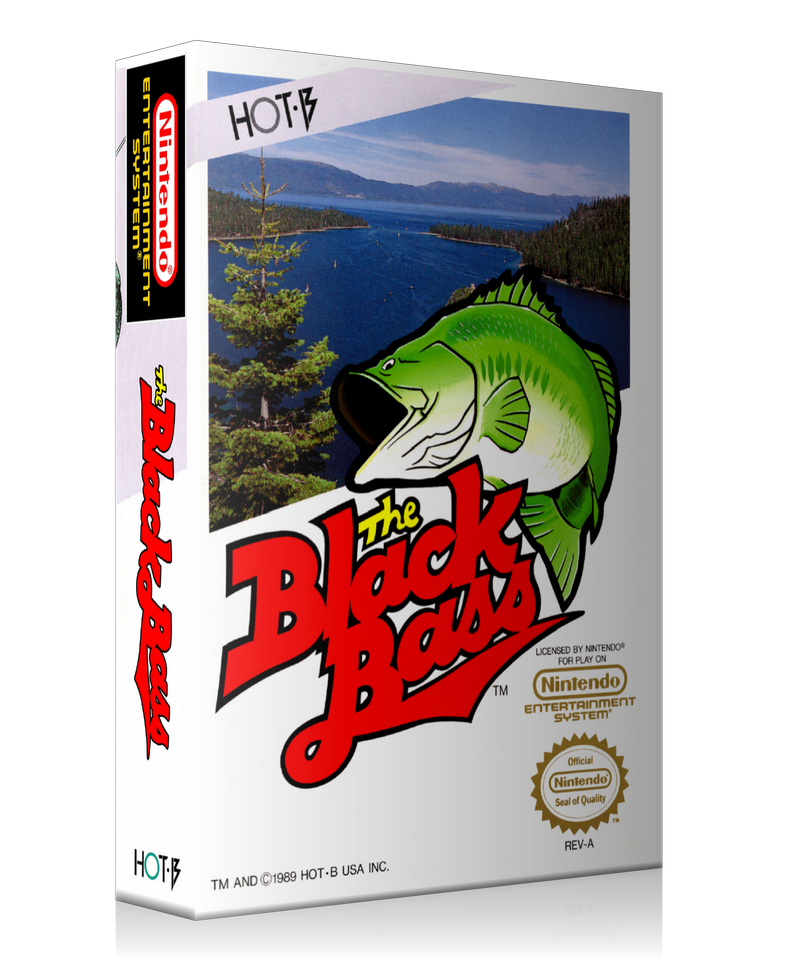 NES The Black Bass Retail Game Cover To Fit A UGC Style Replacement Game Case