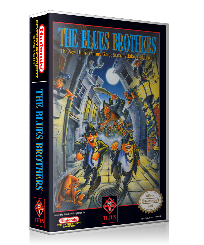 NES The Blues Brothers Retail Game Cover To Fit A UGC Style Replacement Game Case