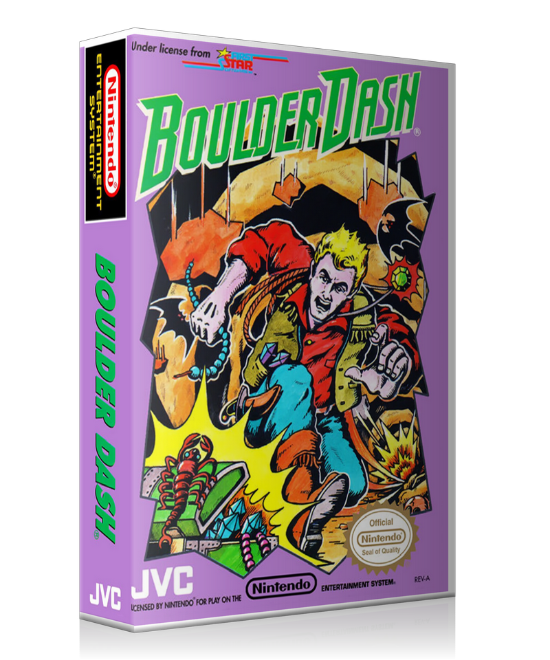 NES Boulder Dash 3D Boxes Case Or Cover