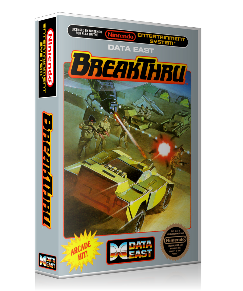 NES Breakthru Retail Game Cover To Fit A UGC Style Replacement Game Case