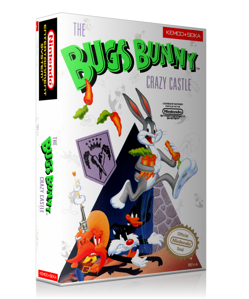 NES Bugs Bunny In Crazy Castle Retail Game Cover To Fit A UGC Style Replacement Game Case