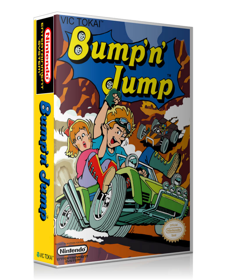 NES Bump'n' Jump Retail Game Cover To Fit A UGC Style Replacement Game Case – Nintendo NES Case product image 1