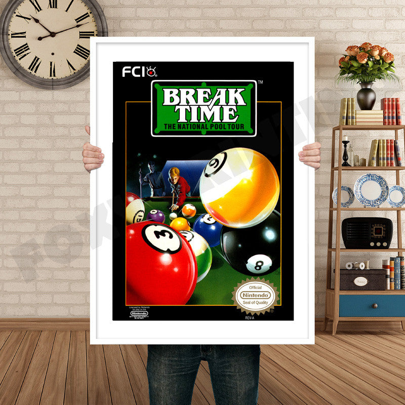 Nes_09breaktime Retro GAME INSPIRED THEME Nintendo NES Gaming A4 A3 A2 Or A1 Poster Art 155