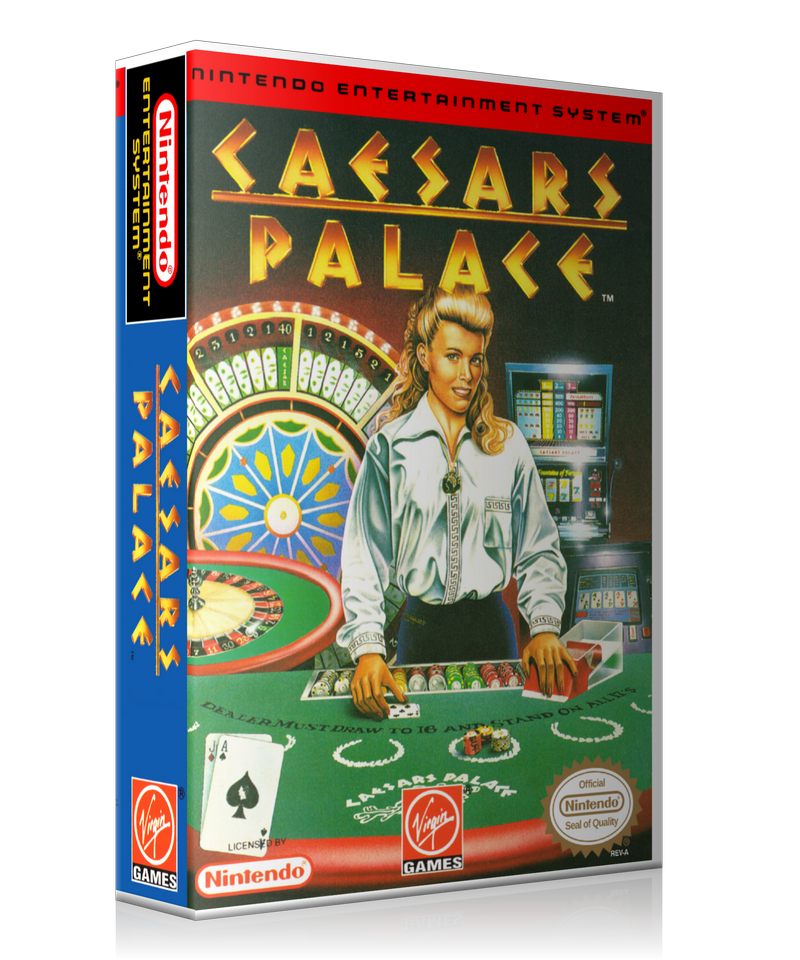 NES Caesars Palace Retail Game Cover To Fit A UGC Style Replacement Game Case