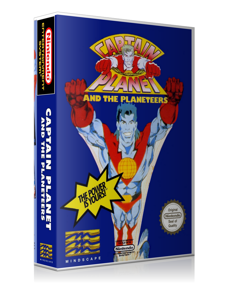 NES Captain Planet Retail Game Cover To Fit A UGC Style Replacement Game Case