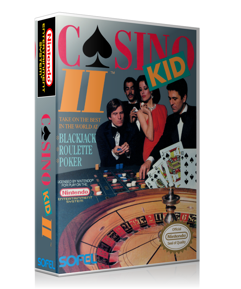 NES Casino Kid 2 Retail Game Cover To Fit A UGC Style Replacement Game Case