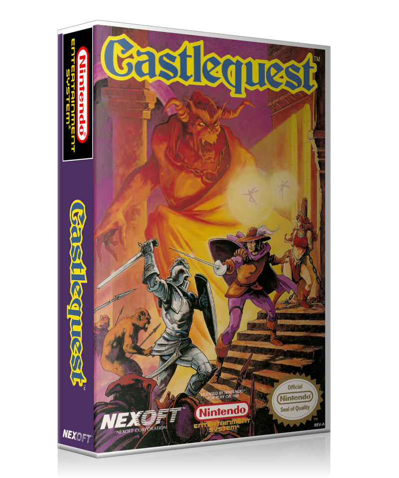 NES Castlequest Retail Game Cover To Fit A UGC Style Replacement Game Case