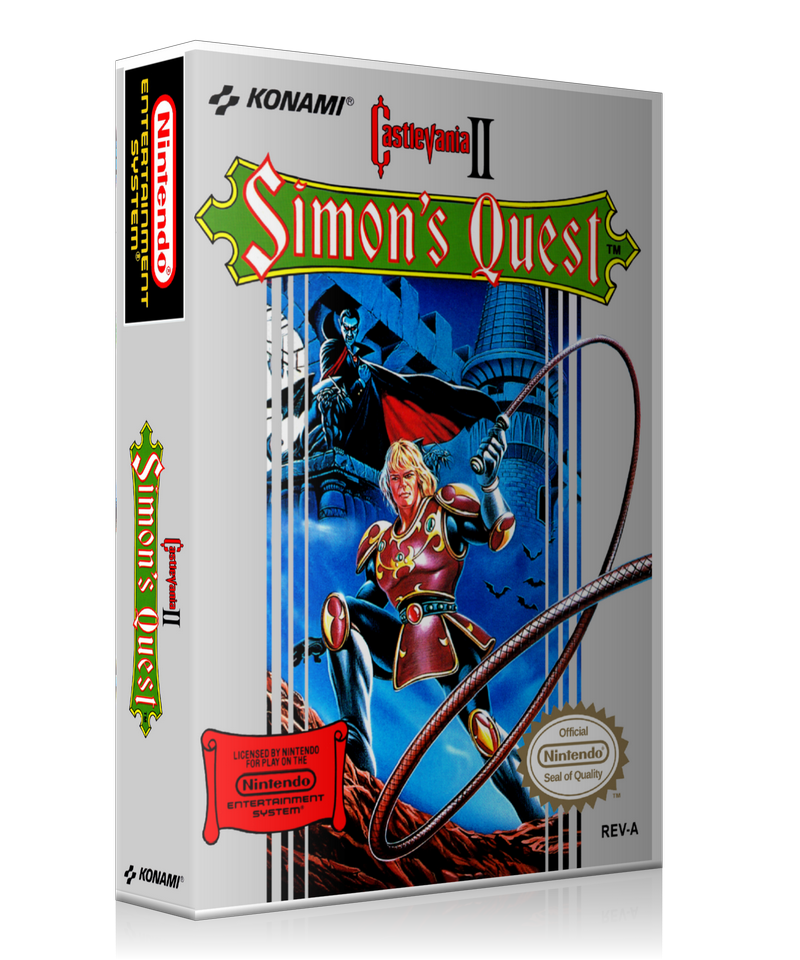 NES Castlevania 2 Simon's Quest Retail Game Cover To Fit A UGC Style Replacement Game Case