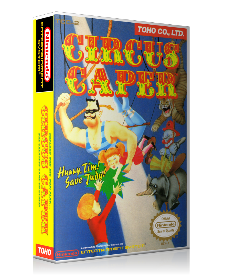 NES Circus Caper Retail Game Cover To Fit A UGC Style Replacement Game Case – Nintendo NES Case product image 1