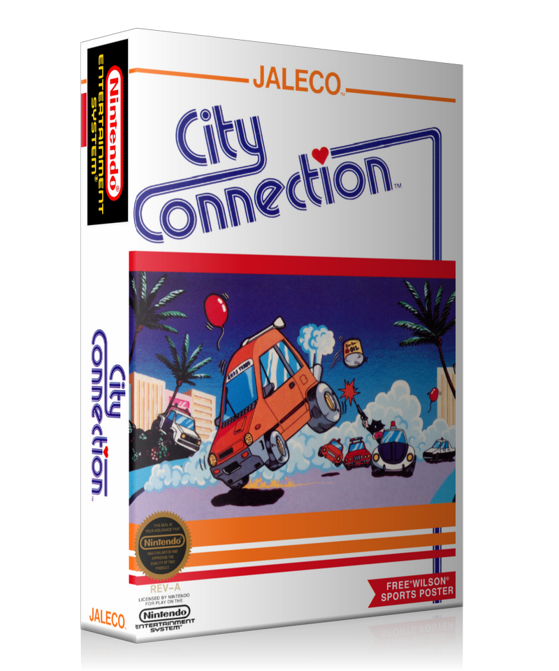 NES City Connection Retail Game Cover To Fit A UGC Style Replacement Game Case