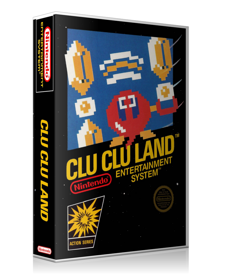 NES Clu Clu Land Retail Game Cover To Fit A UGC Style Replacement Game Case – Nintendo NES Case product image 1